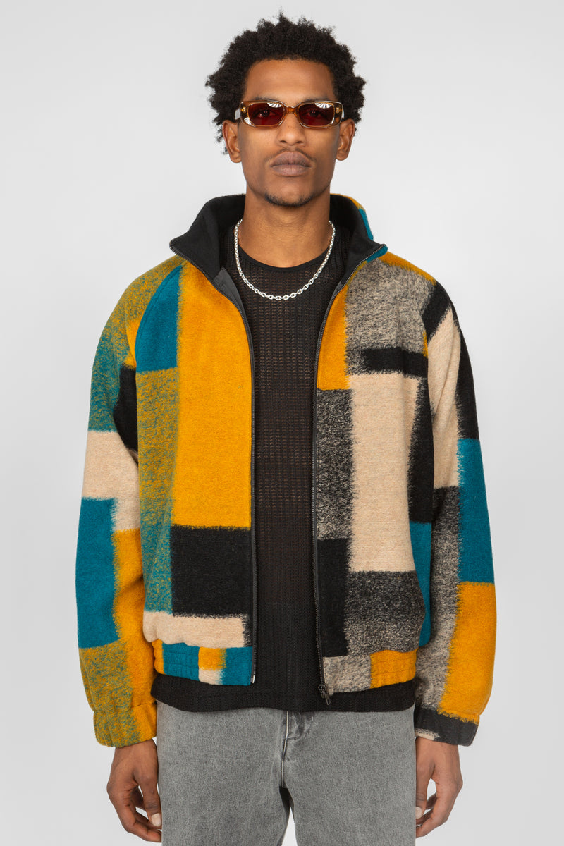 Blouson Jacket - Geometric Wool