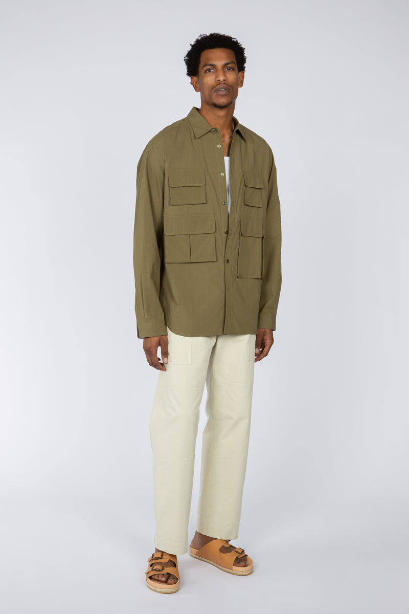 Multi-Pocket Utility Shirt - Olive Ripstop