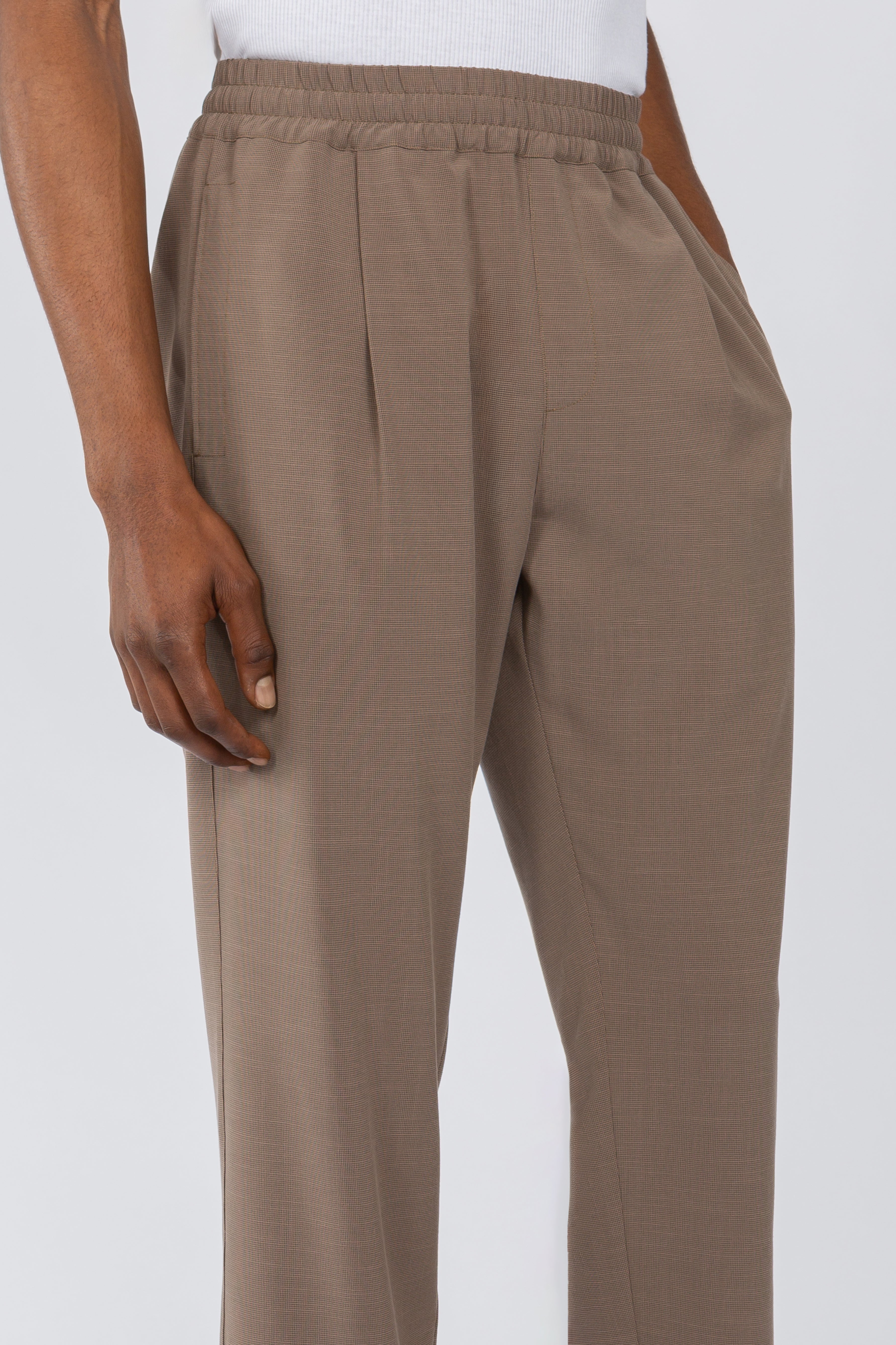 Petite Taupe Pleated Trousers - Petite Archie Pants