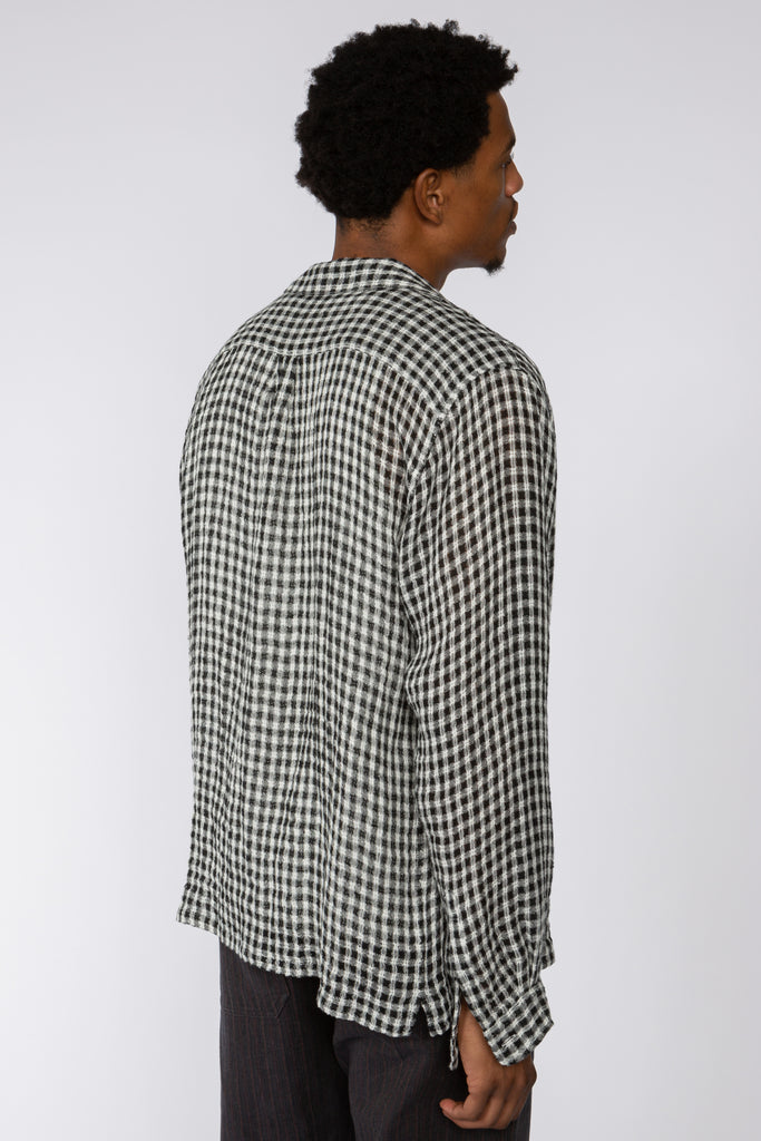 Long Sleeve Camp Collar Shirt - White Eyelet – SHADES OF GREY BY MICAH COHEN